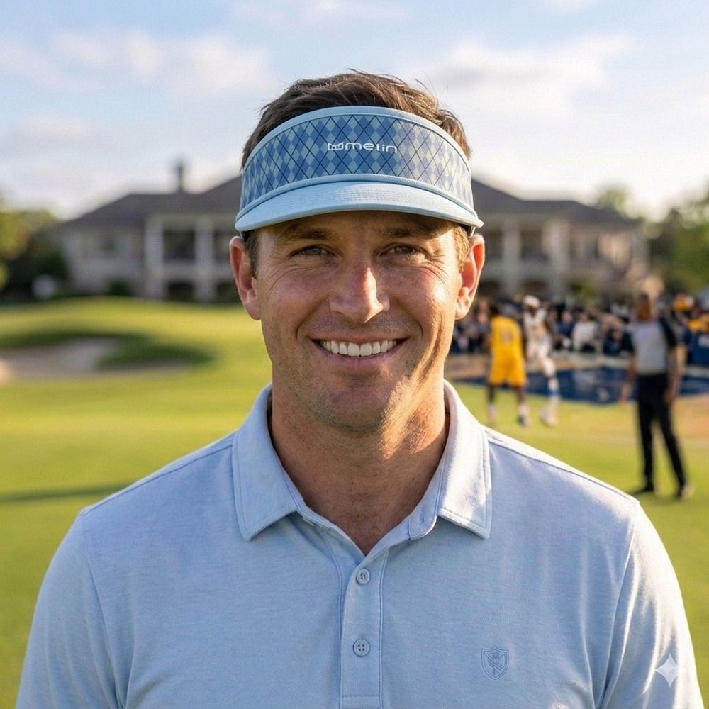 Melin Hydro Coast Links Visor Mens OSFM Blue New Argyle Golf Tee Holder **NEW**